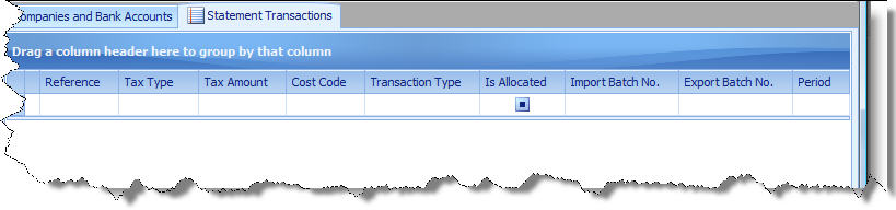 Statement Transactions Header Part 2