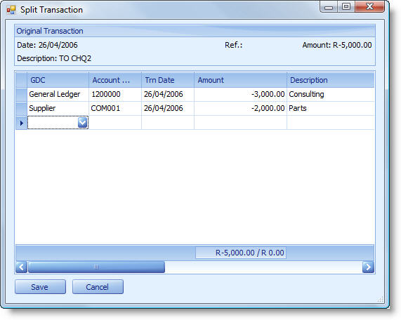 Split Transactions