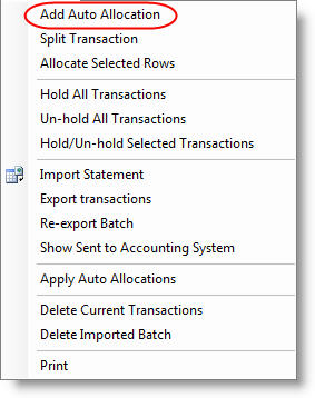 Add Auto Allocation