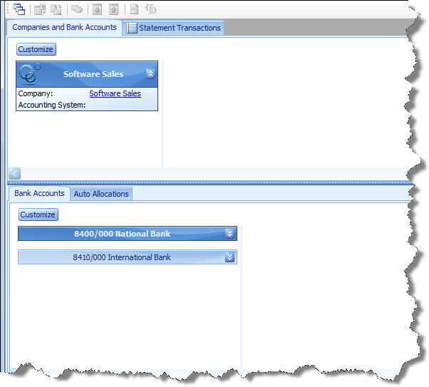 Linked Company and Bank Account